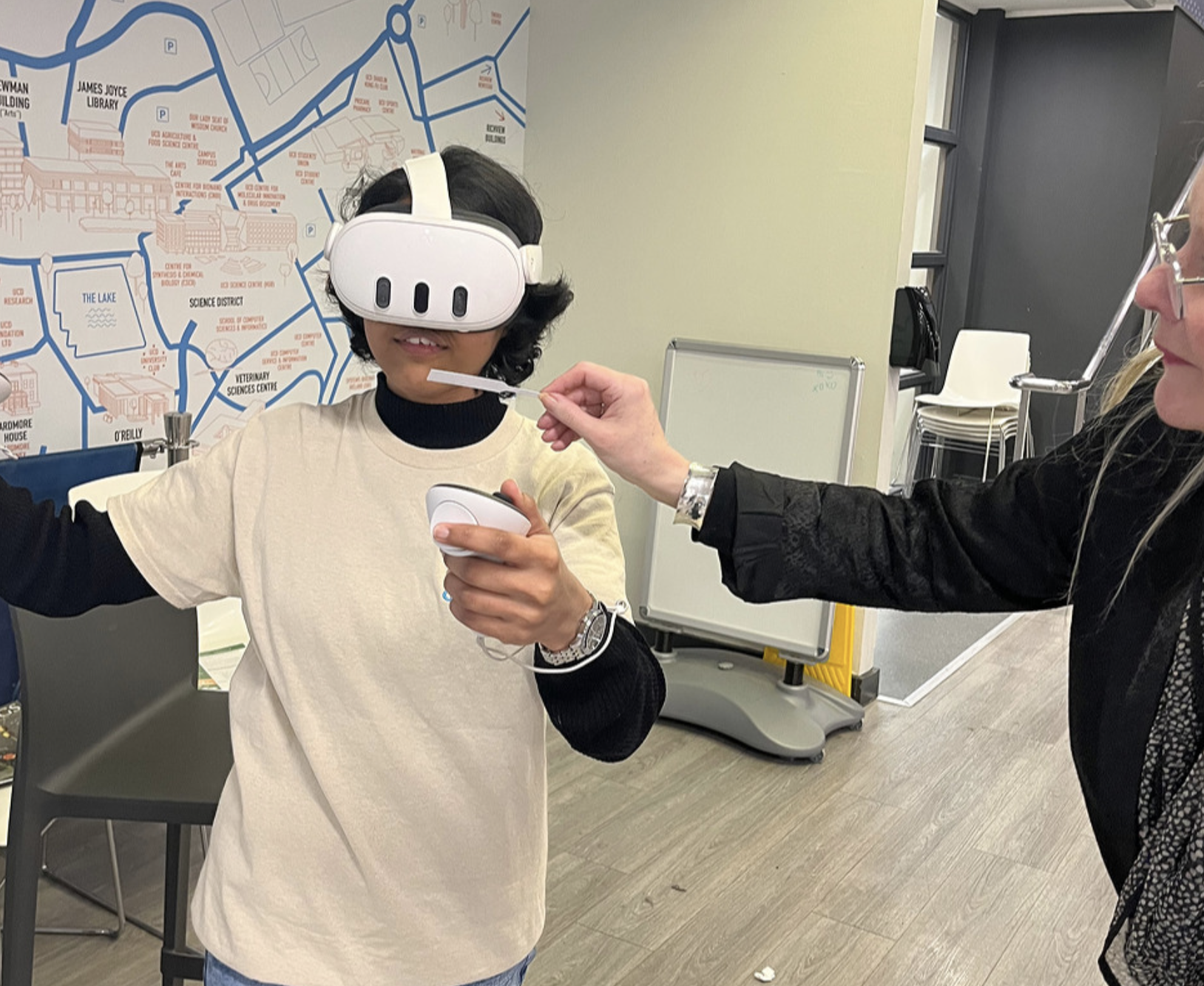 Child using VR headset